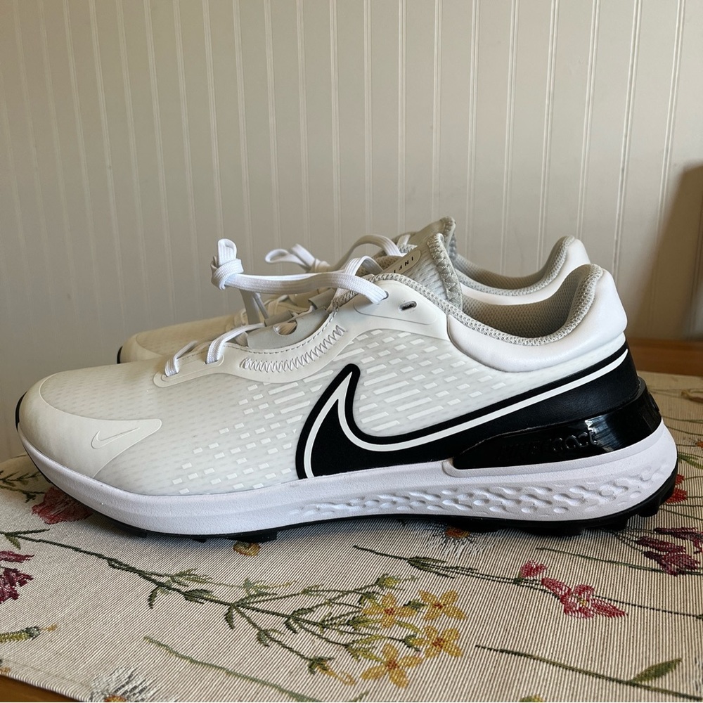 Nike Infinity Pro 2 White Black Mens Golf Shoes DJ5593-115 Size 11.5 and size 12
